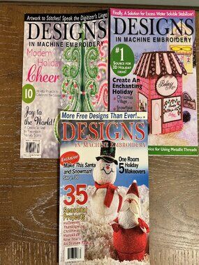 Christmas Holiday Design in Machine Embroidery Magazines 50+ Projects